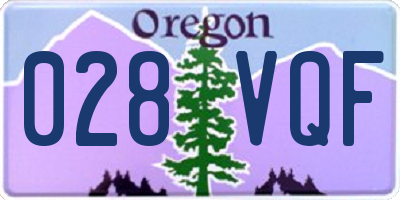 OR license plate 028VQF