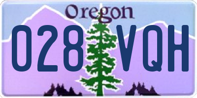 OR license plate 028VQH