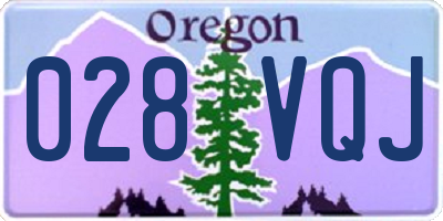 OR license plate 028VQJ