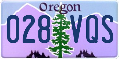 OR license plate 028VQS