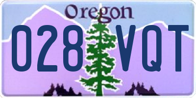 OR license plate 028VQT