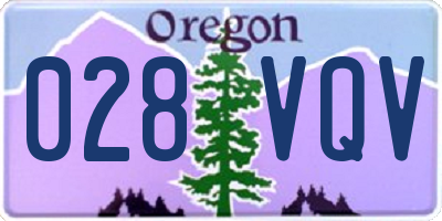 OR license plate 028VQV
