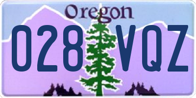 OR license plate 028VQZ