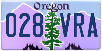 OR license plate 028VRA