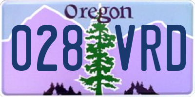 OR license plate 028VRD
