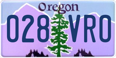 OR license plate 028VRO
