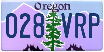 OR license plate 028VRP
