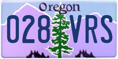 OR license plate 028VRS