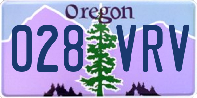 OR license plate 028VRV
