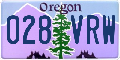 OR license plate 028VRW