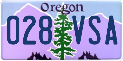 OR license plate 028VSA
