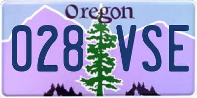 OR license plate 028VSE