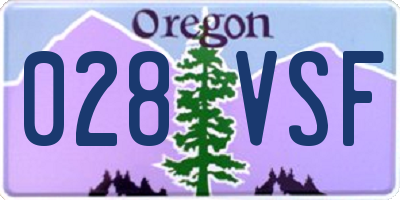 OR license plate 028VSF