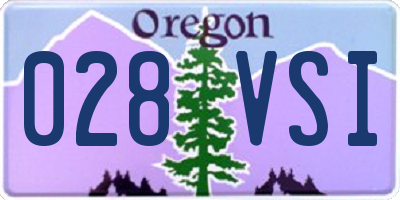 OR license plate 028VSI