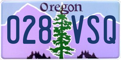 OR license plate 028VSQ