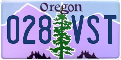 OR license plate 028VST
