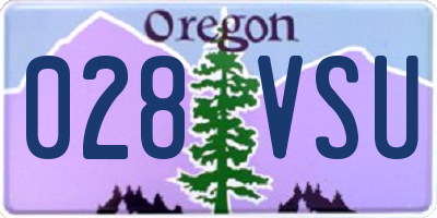 OR license plate 028VSU