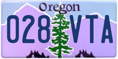 OR license plate 028VTA
