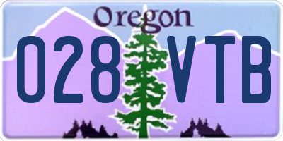 OR license plate 028VTB
