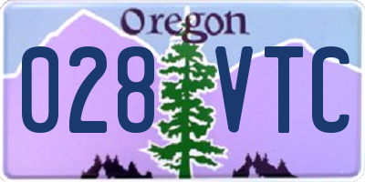 OR license plate 028VTC