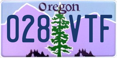 OR license plate 028VTF