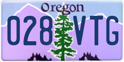 OR license plate 028VTG