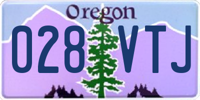 OR license plate 028VTJ