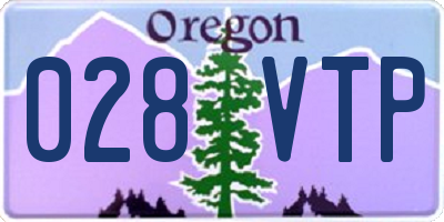 OR license plate 028VTP