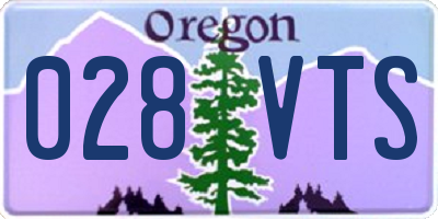 OR license plate 028VTS