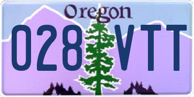 OR license plate 028VTT