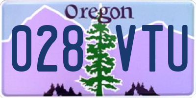OR license plate 028VTU