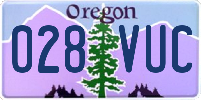 OR license plate 028VUC