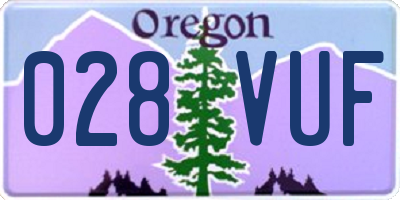 OR license plate 028VUF