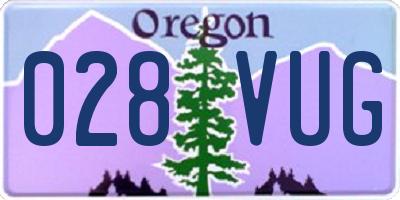 OR license plate 028VUG