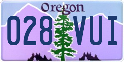 OR license plate 028VUI
