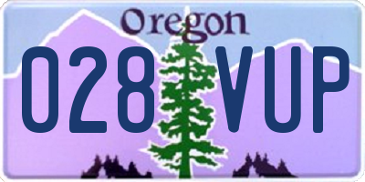 OR license plate 028VUP