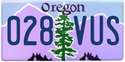 OR license plate 028VUS
