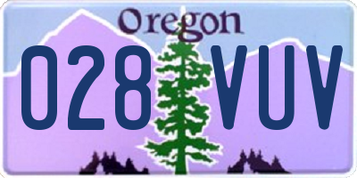 OR license plate 028VUV