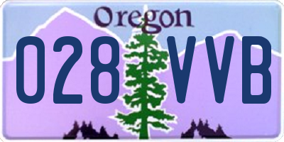 OR license plate 028VVB