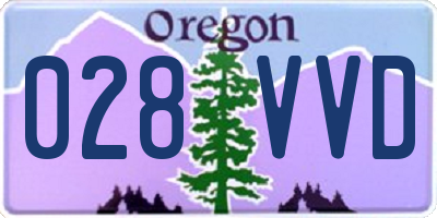 OR license plate 028VVD