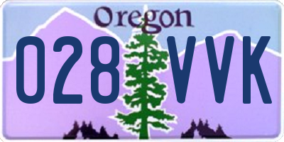 OR license plate 028VVK