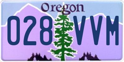 OR license plate 028VVM