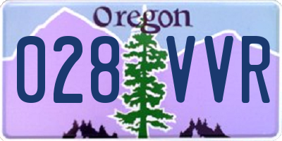 OR license plate 028VVR
