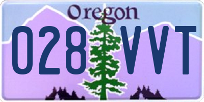 OR license plate 028VVT