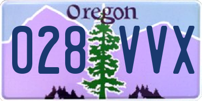 OR license plate 028VVX