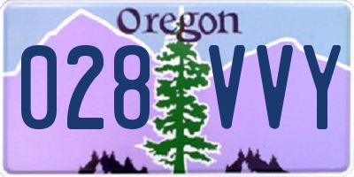 OR license plate 028VVY