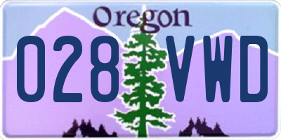 OR license plate 028VWD