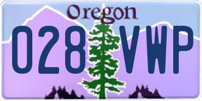 OR license plate 028VWP