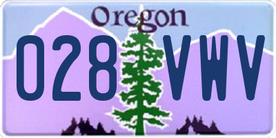 OR license plate 028VWV