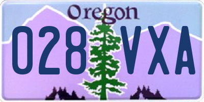 OR license plate 028VXA